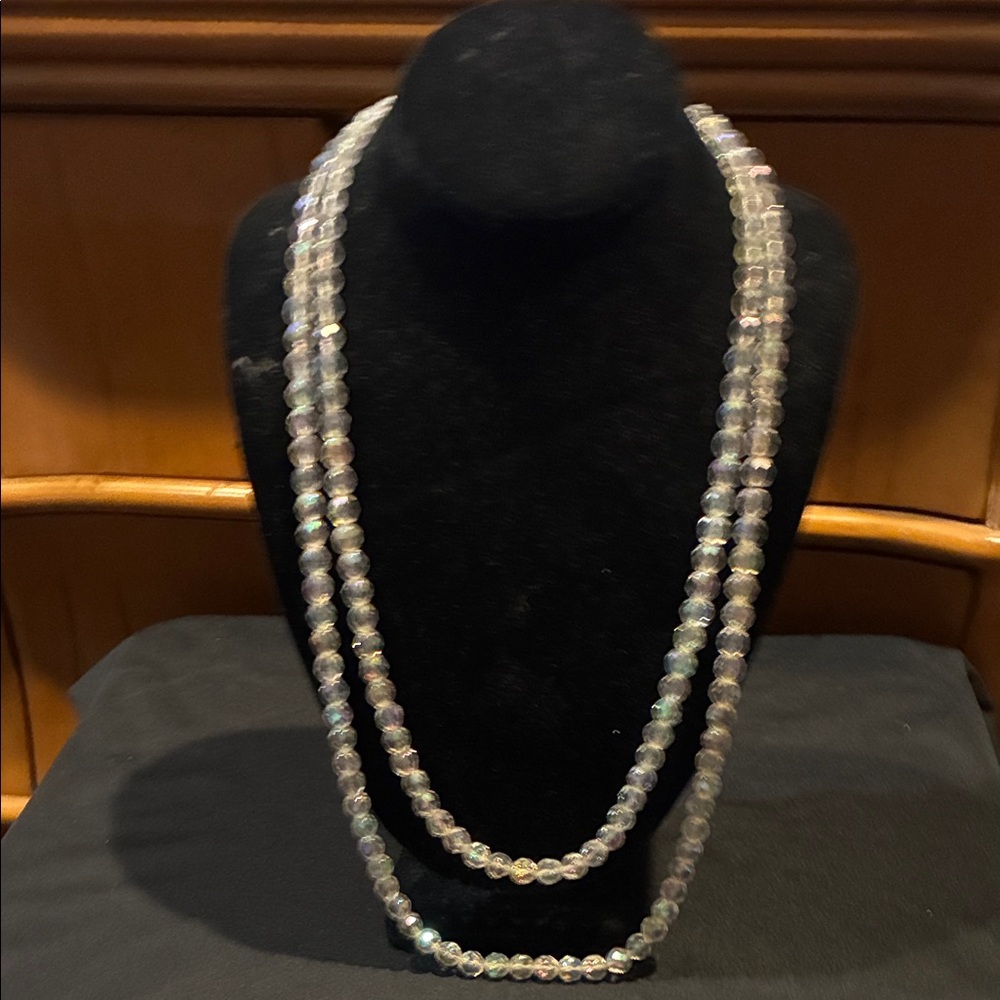 Iridescent Beaded Necklace Vintage